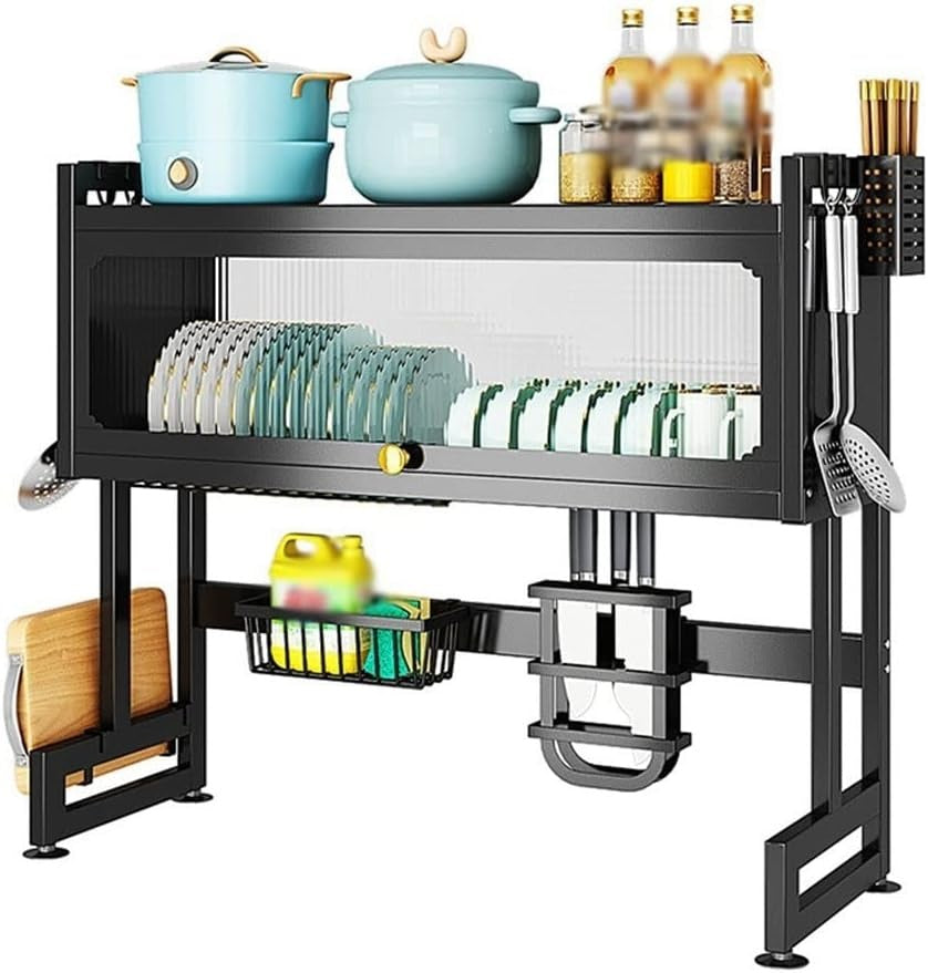 Multi Functional Kitchen Sink Shelf With Built in Cabinet Door