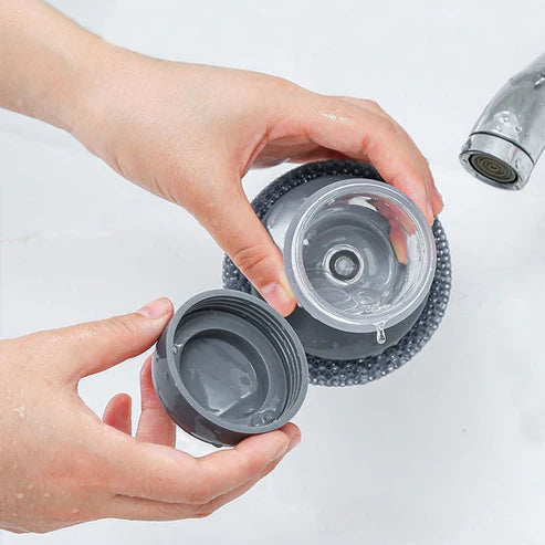 Smart Soap Dispensing Pot Brush Scrub & Shine in One Go